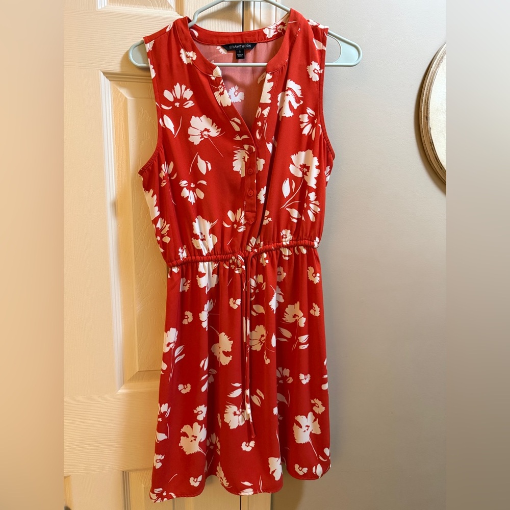 41 Hawthorn Red Floral Dress